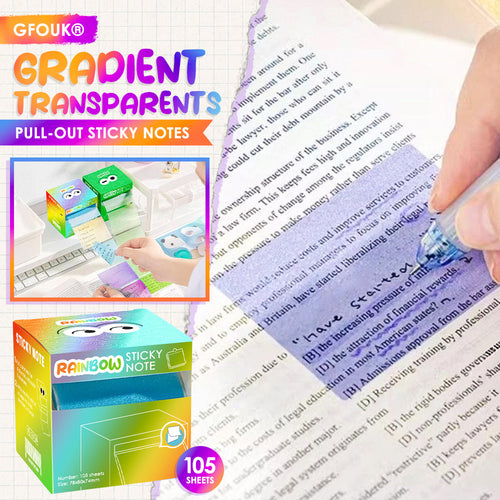 GFOUK® Gradient Transparents Pull-Out Sticky Notes