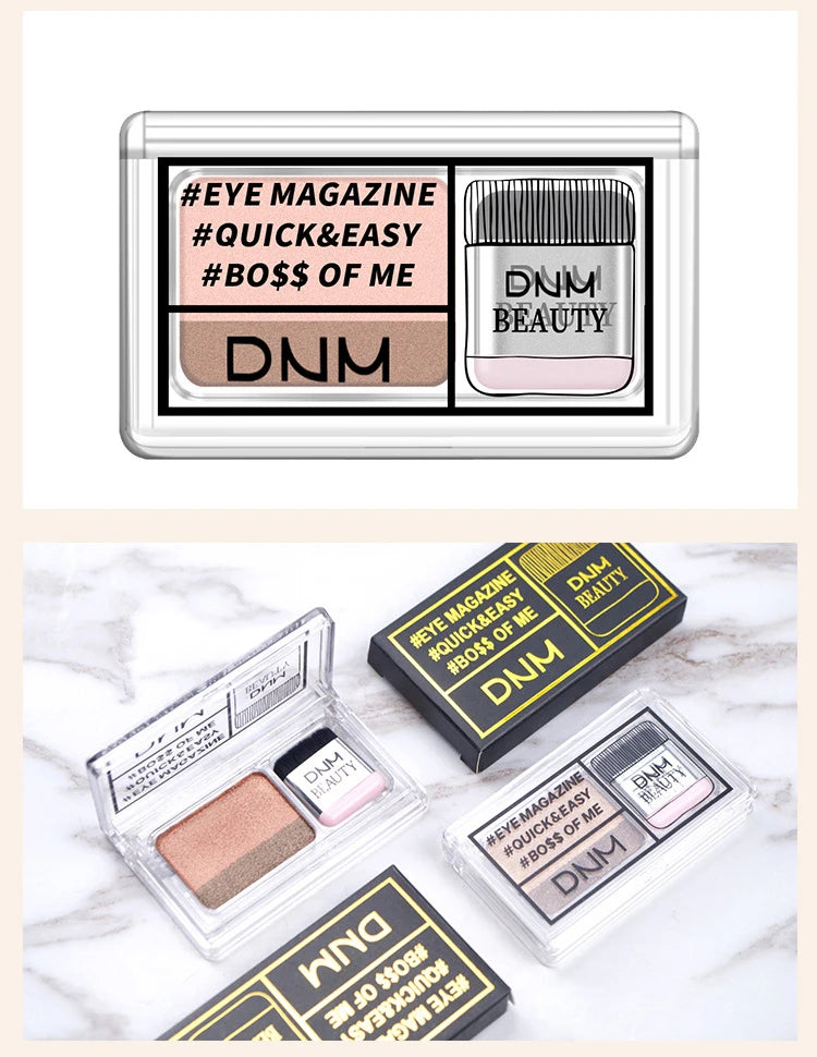 Two-color Matte Eye Shadow Double Small Box Lazy Eye Shadow Easy to Carry Eyeshadow Tray Professional Women's Cosmetics