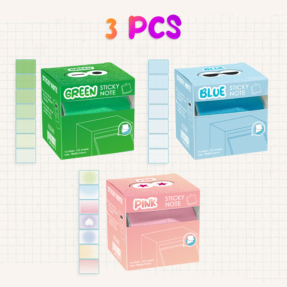 GFOUK® Gradient Transparents Pull-Out Sticky Notes