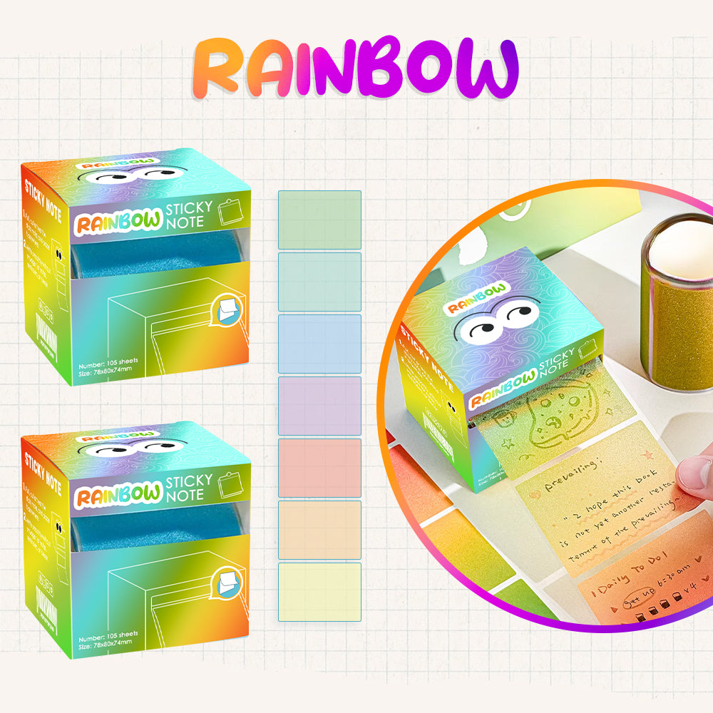 GFOUK® Gradient Transparents Pull-Out Sticky Notes