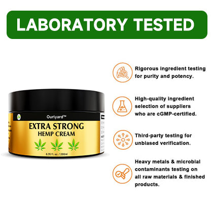 🍀👨‍⚕️Ourlyard™ Extra Strong Hemp Cream(Relieves joint pain and soothes soreness from muscle strains and sprains)