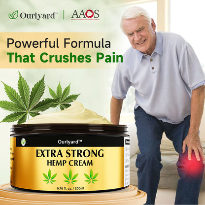 👨‍⚕️🐝Ourlyard™ Extra Strong Hemp Cream✅Muscle massage cream for joints, neck, knees, shoulders, and lower back(🎉 Last day! 50% OFF, today only!)