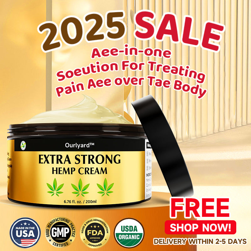 🍀👨‍⚕️Ourlyard™ Extra Strong Hemp Cream(Relieves joint pain and soothes soreness from muscle strains and sprains)