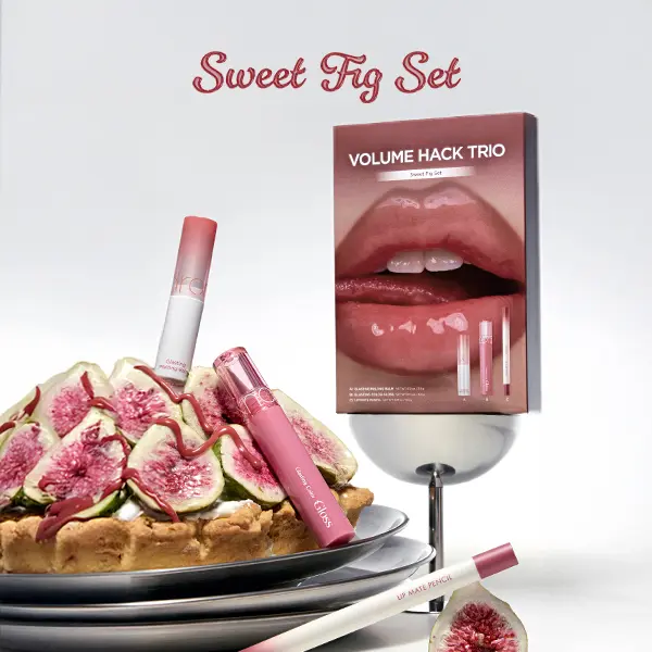 LIP VOLUME HACK TRIO (3 Shades, Lip Mate Pencil & Melting Balm & Color Gloss)