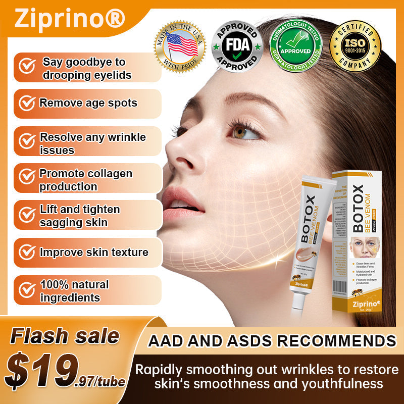 Ziprino® Bee Venom Botox Wrinkle Removal Cream🔥Made & Shipped from USA🐝LAST DAY 70% OFF