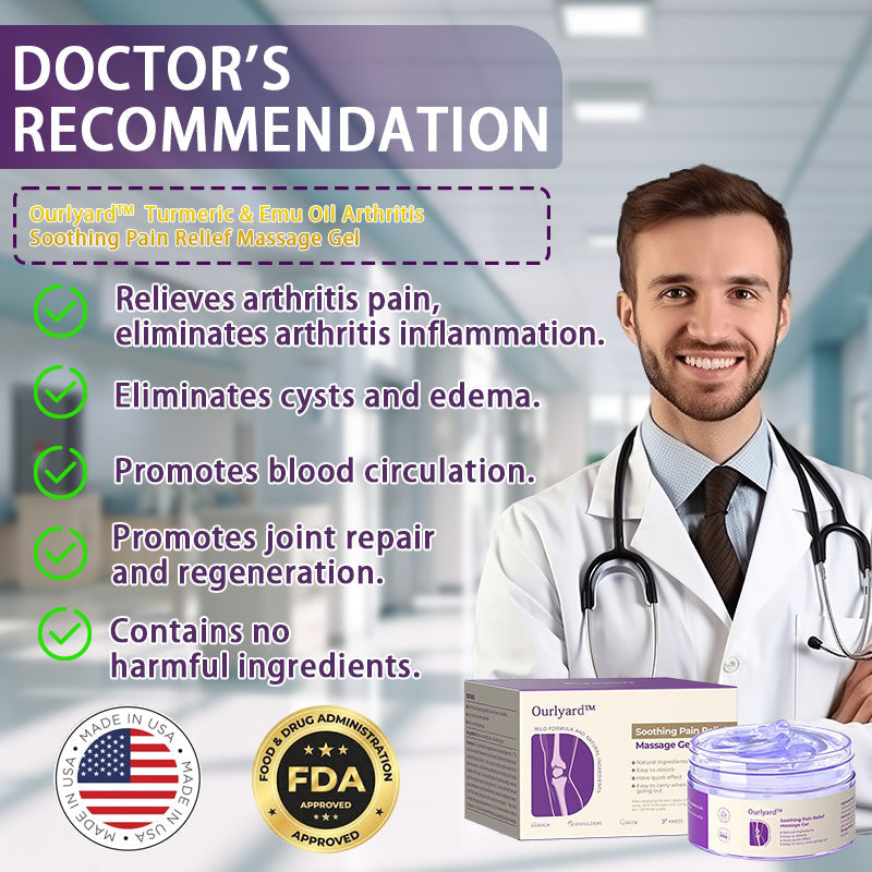 🎈👨‍⚕️Official Store: Ourlyard™ Turmeric & Emu Oil Arthritis Soothing Pain Relief Massage Gel ✅Say goodbye to surgery and ineffective medications