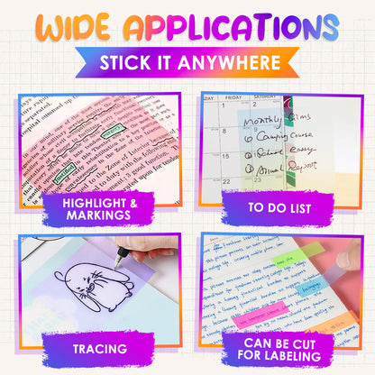 GFOUK® Gradient Transparents Pull-Out Sticky Notes