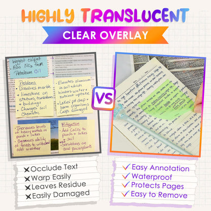 GFOUK® Gradient Transparents Pull-Out Sticky Notes