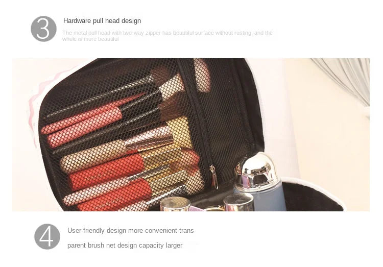 Waterproof Portable Women Makeup Bag High Capacity Toiletries Organizer Storage Cosmetic Cases Zipper Wash Beauty Pouch Travel