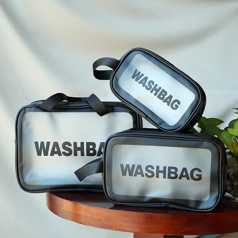 Portable Travel Wash Bag Female Transparent Waterproof Makeup Storage Pouch Large Capacity Cosmetic Organizer Beauty Women Case
