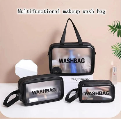 Portable Travel Wash Bag Female Transparent Waterproof Makeup Storage Pouch Large Capacity Cosmetic Organizer Beauty Women Case