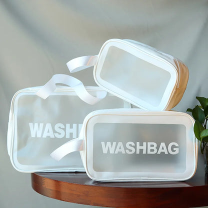 Portable Travel Wash Bag Female Transparent Waterproof Makeup Storage Pouch Large Capacity Cosmetic Organizer Beauty Women Case