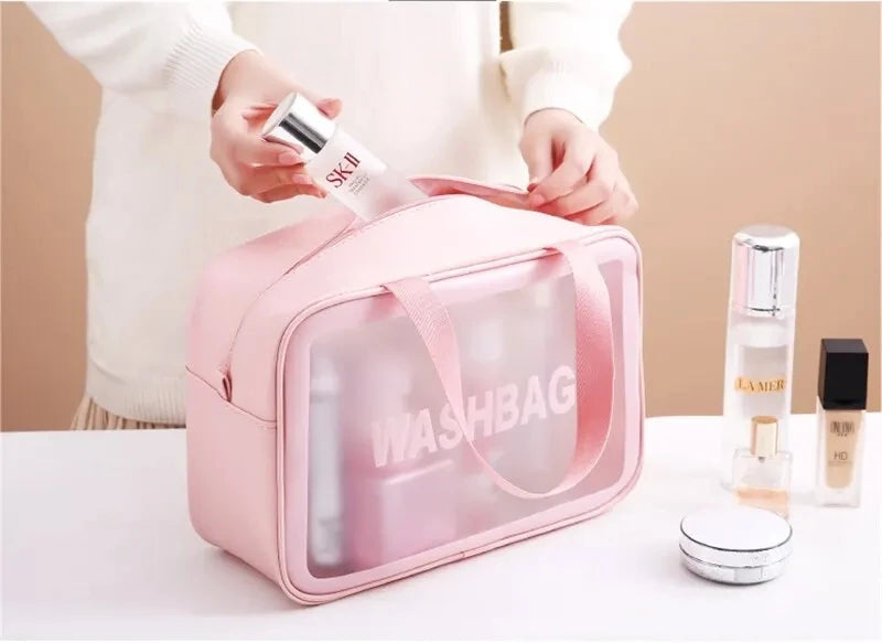 Portable Travel Wash Bag Female Transparent Waterproof Makeup Storage Pouch Large Capacity Cosmetic Organizer Beauty Women Case