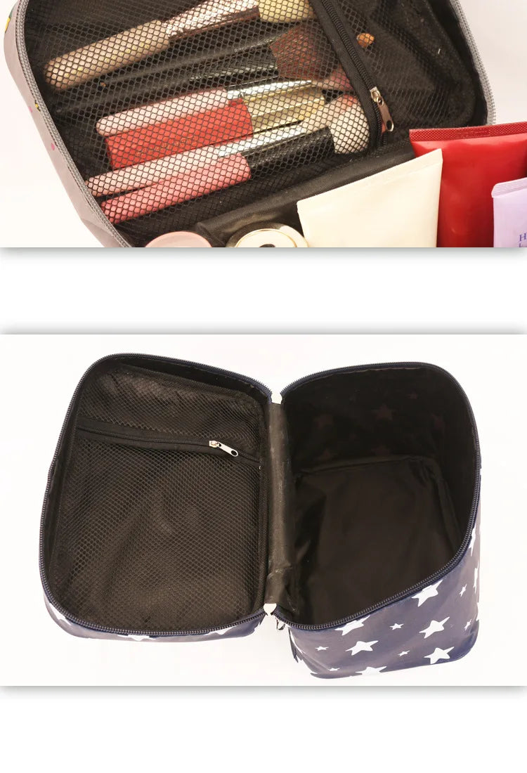 Waterproof Portable Women Makeup Bag High Capacity Toiletries Organizer Storage Cosmetic Cases Zipper Wash Beauty Pouch Travel