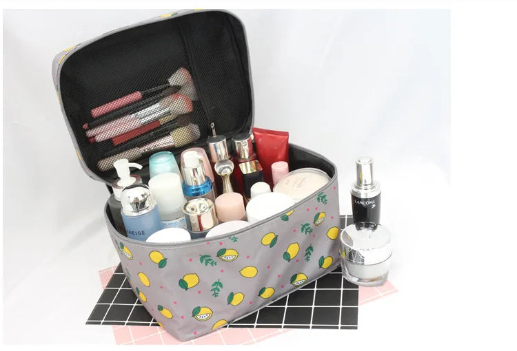 Waterproof Portable Women Makeup Bag High Capacity Toiletries Organizer Storage Cosmetic Cases Zipper Wash Beauty Pouch Travel