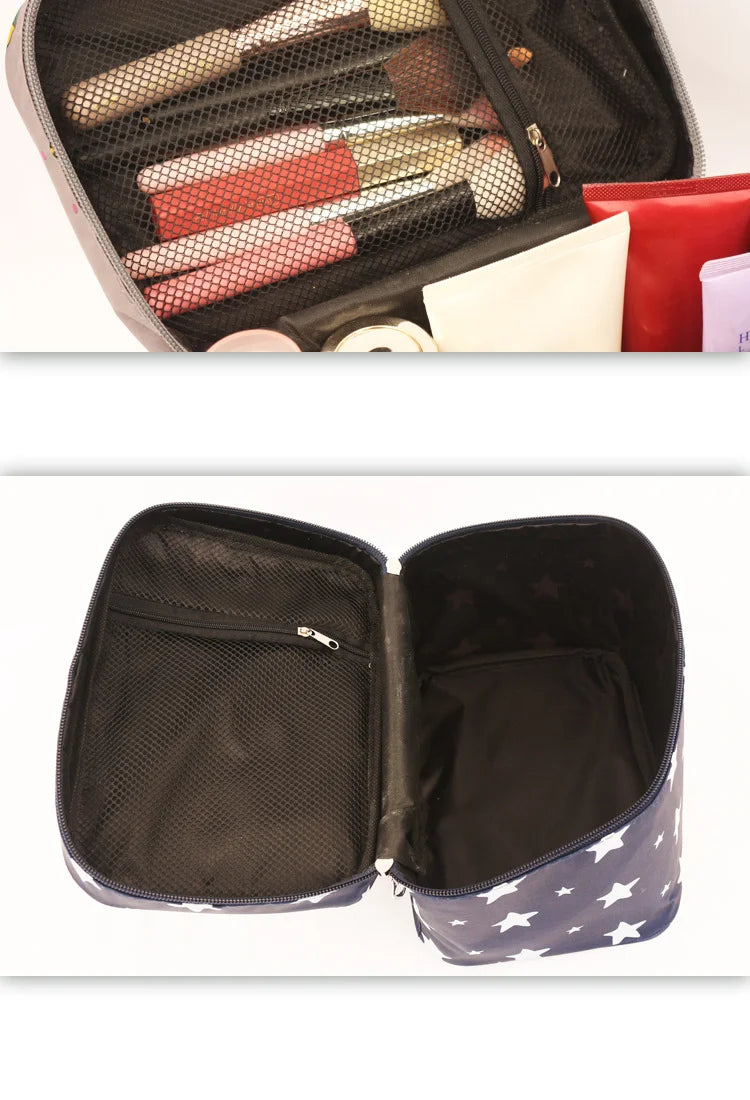 Waterproof Portable Women Makeup Bag High Capacity Toiletries Organizer Storage Cosmetic Cases Zipper Wash Beauty Pouch Travel