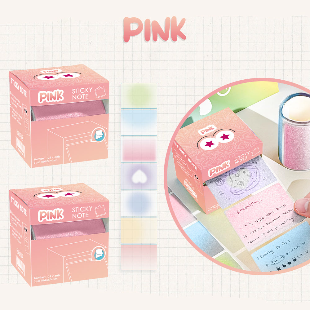 GFOUK® Gradient Transparents Pull-Out Sticky Notes