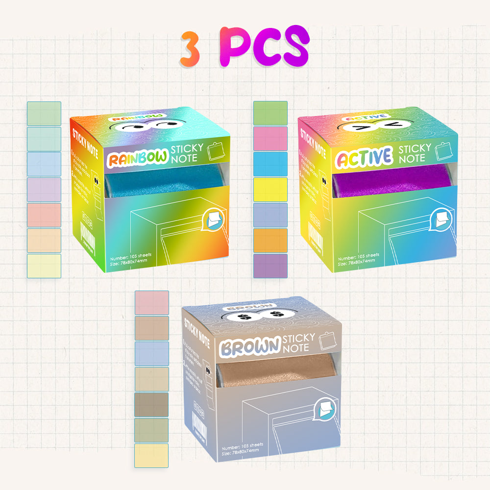 GFOUK® Gradient Transparents Pull-Out Sticky Notes