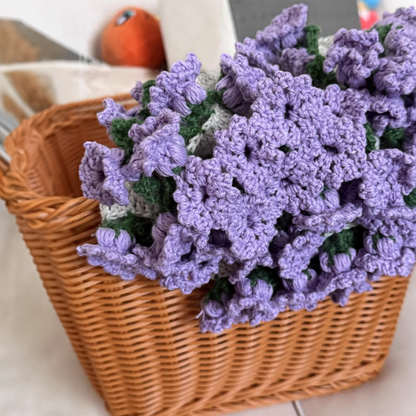 flysmus® Hand-Knitted Rose Blanket DIY Kit & Ready-Made Gift
